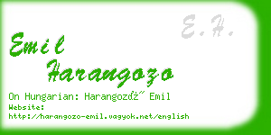 emil harangozo business card